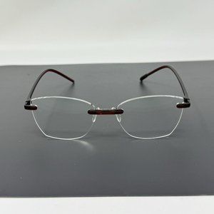 ITALEE 2.5  EYEGLASSES SWISS RIMLESS Frame  Scratched Lenses Frame Only Read